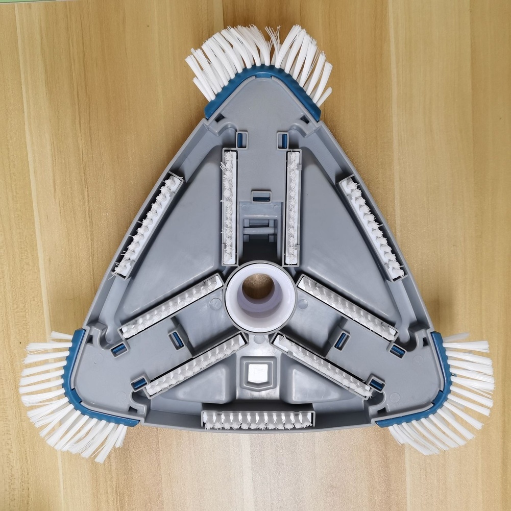 Pool Vacuum Head Brush - Dreieckiger Pool-Vakuumkopf, gewichteter Schwimmbeckenreiniger mit Seitenbürsten,