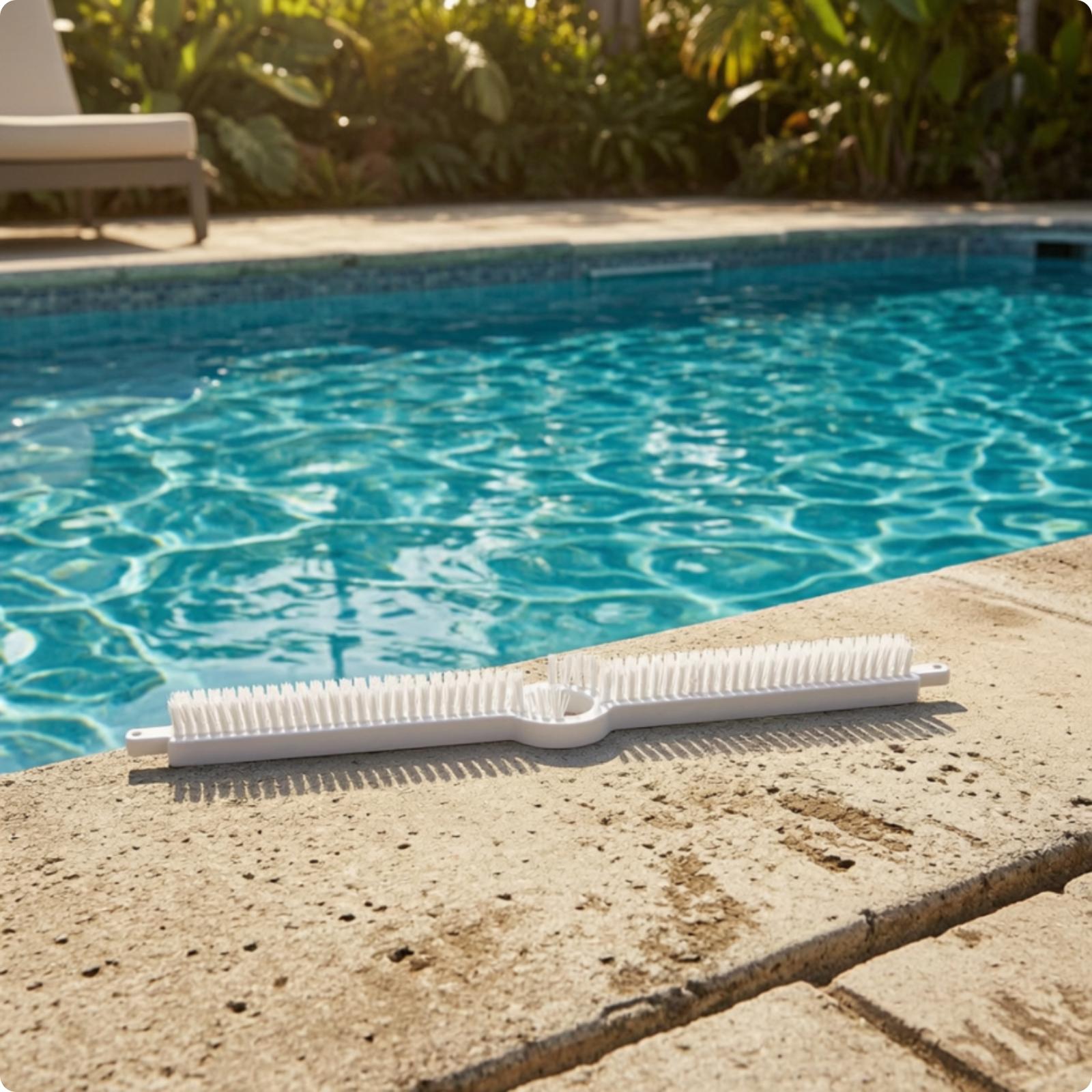 Pool Vacuum Head Brush - Ersatzbürste für Schwimmbad-Staubsauger, Aluminiumlegierungskopf, dichte Nylonborsten,
