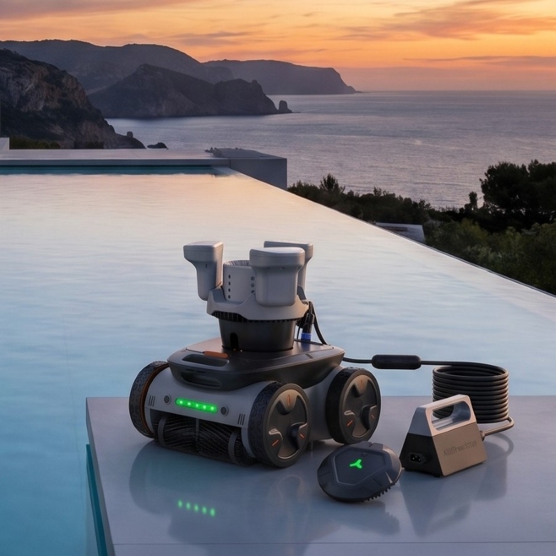 Pool Robot Cleaner Cordless - Addotron Direktvertrieb Kabelloser Pool-Roboter für Privathaushalte