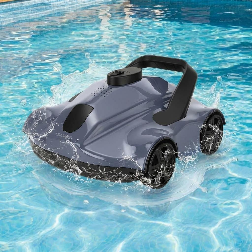 Pool Robot Cleaner Cordless - Kabelloser Roboter-Poolsauger – 130 Minuten Laufzeit,