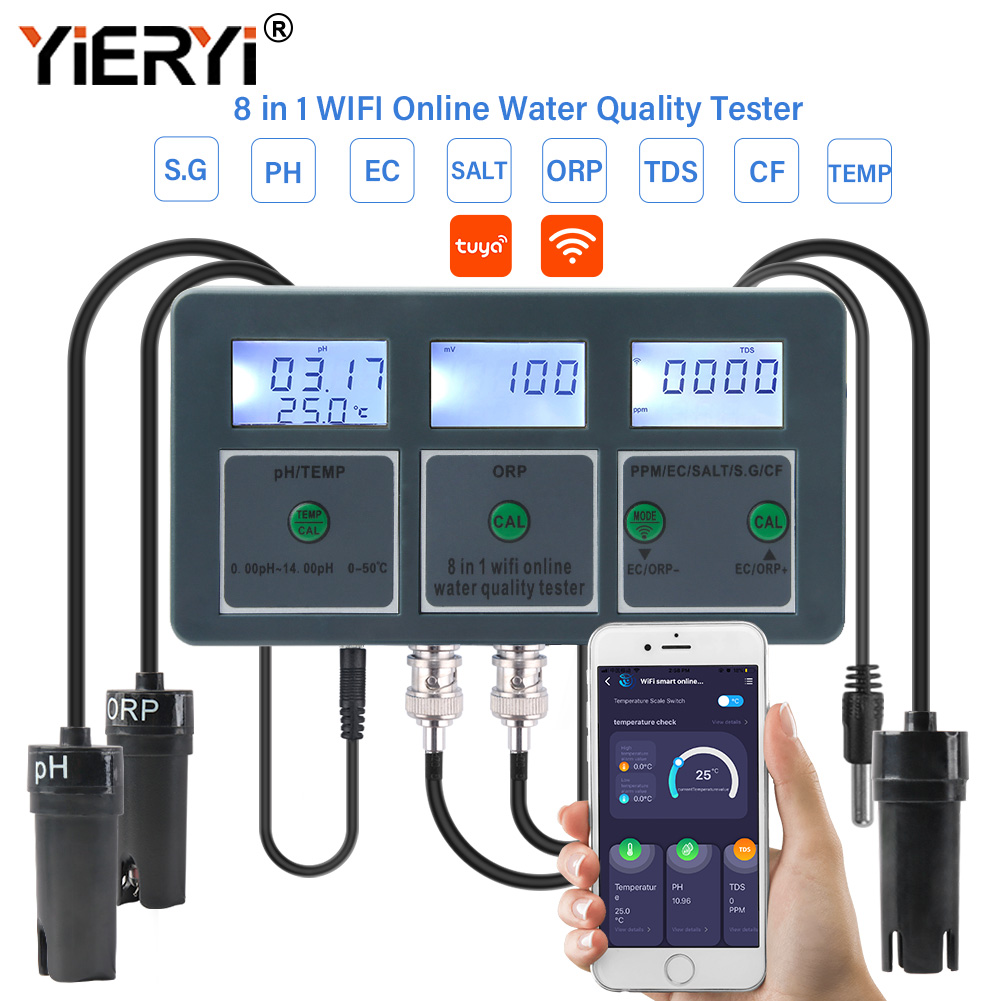 Pool Test Kit Digital - Yieryi WiFi Tuya Smart PH ORP