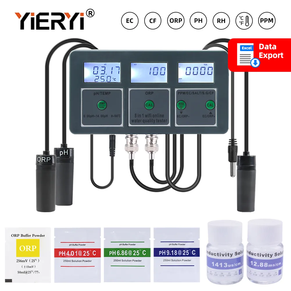 Pool Test Kit Digital - Yieryi wifi tuya smart 8 in