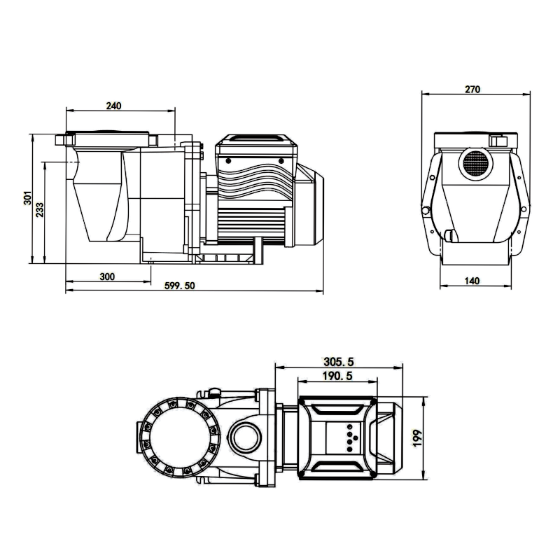 1/1,5/2/2,5/3 PS Drehzahlgereg – Pool Pump 2Hp Variable Speed Bewertung und Preis