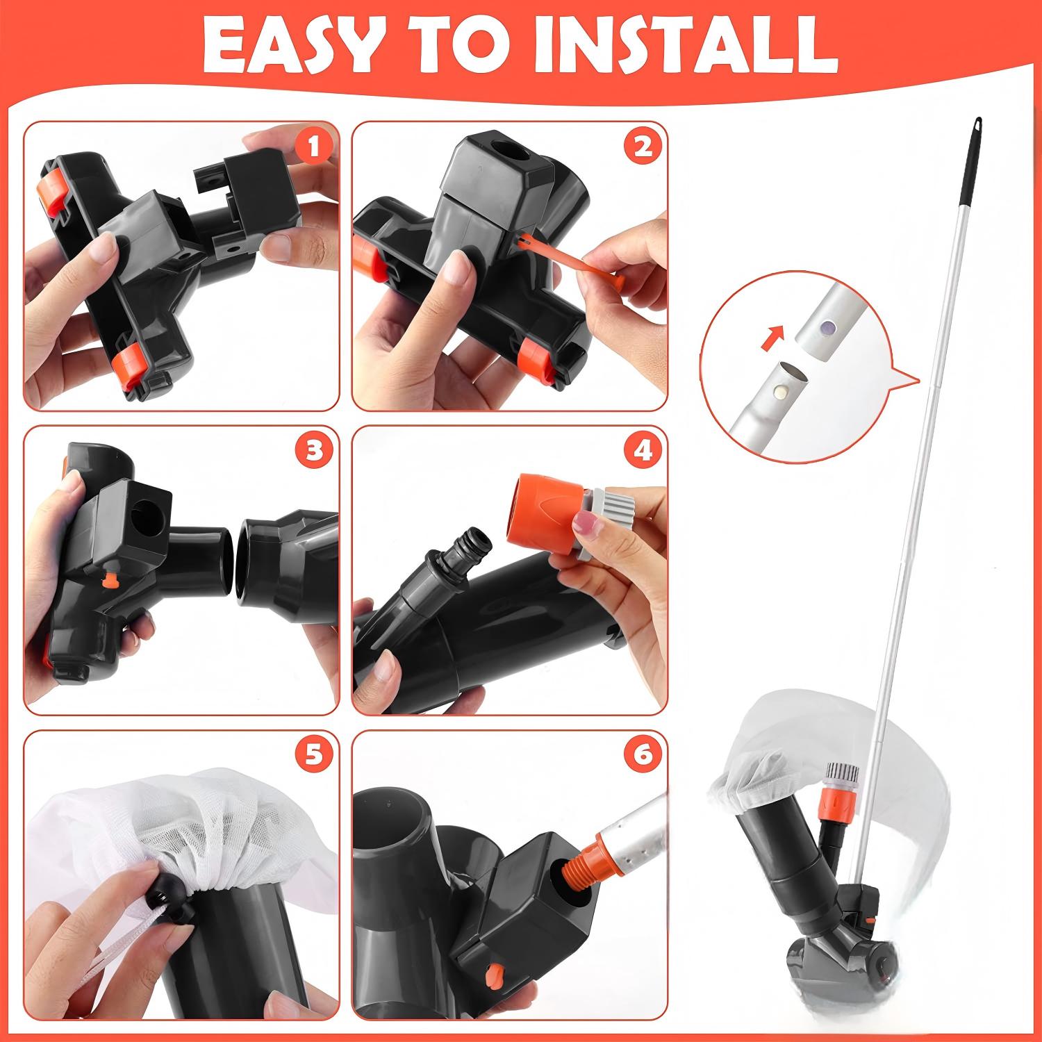 Pool-Reinigungsset enthält Tie – Pool Vacuum Head Brush Bewertung und Preis