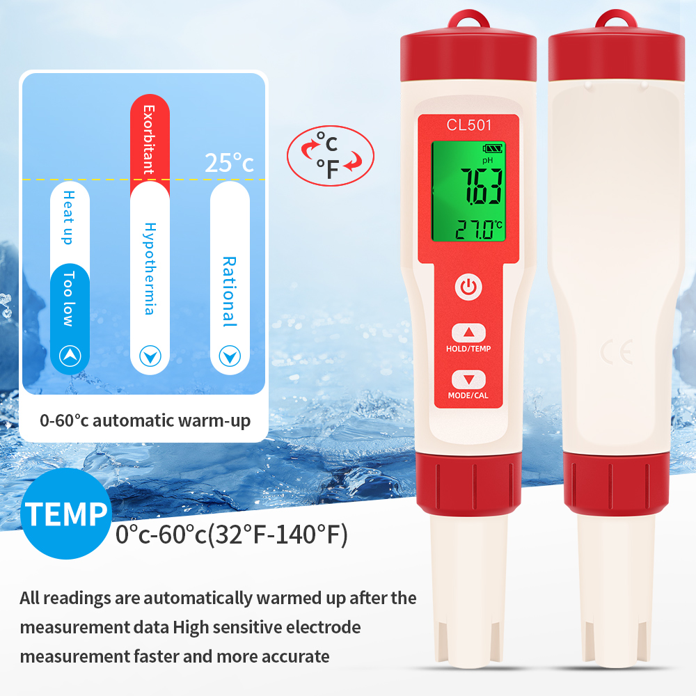 PH/CL2/H2/ORP/Temperaturmessge – Pool Test Kit Digital Bewertung und Preis