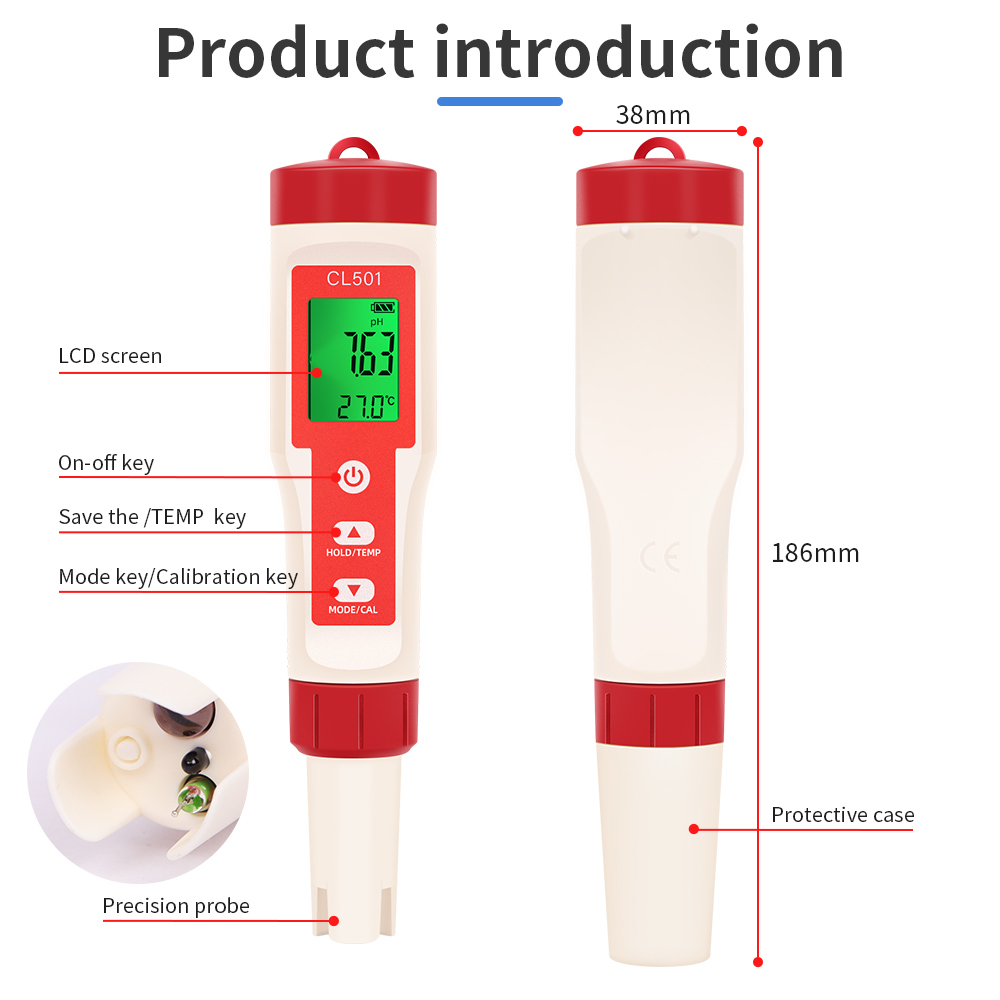 PH/CL2/H2/ORP/Temperaturmessge – Pool Test Kit Digital Bewertung und Preis