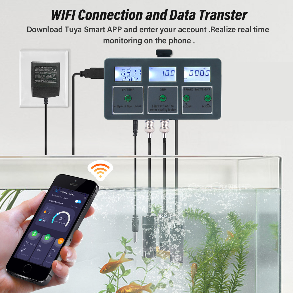 YAGO 8-in-1 WLAN Aquarium Wass – Pool Test Kit Digital Bewertung und Preis